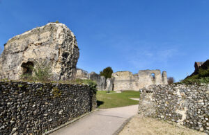 The ruins of the old Abbey, there are a number of derelict stone walls where the Abbey would have once stood