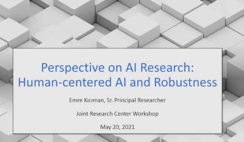 Perspective on AI Research: Human-centered AI and Robustness | JRC Workshop 2021