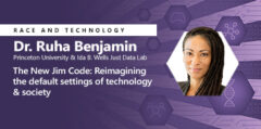 Dr. Ruha Benjamin giving a talk on The New Jim Code: Reimagining the Default Settings of Technology & Society