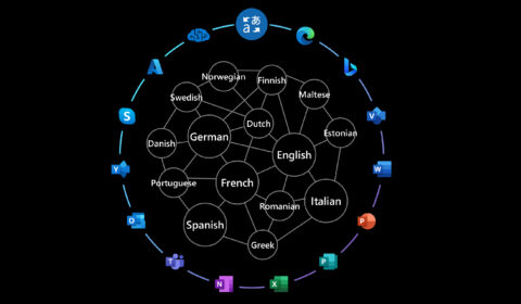 Z-code multilingual model representation diagram