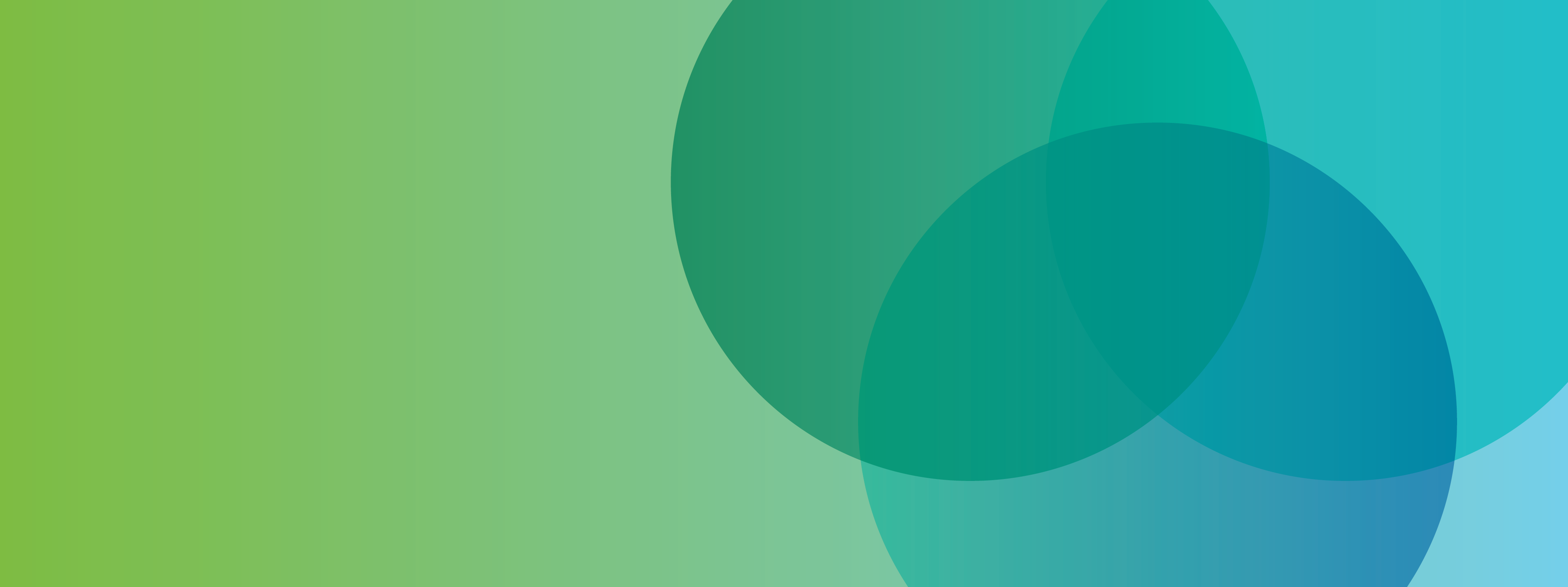 green and blue gradients with overlapping circles