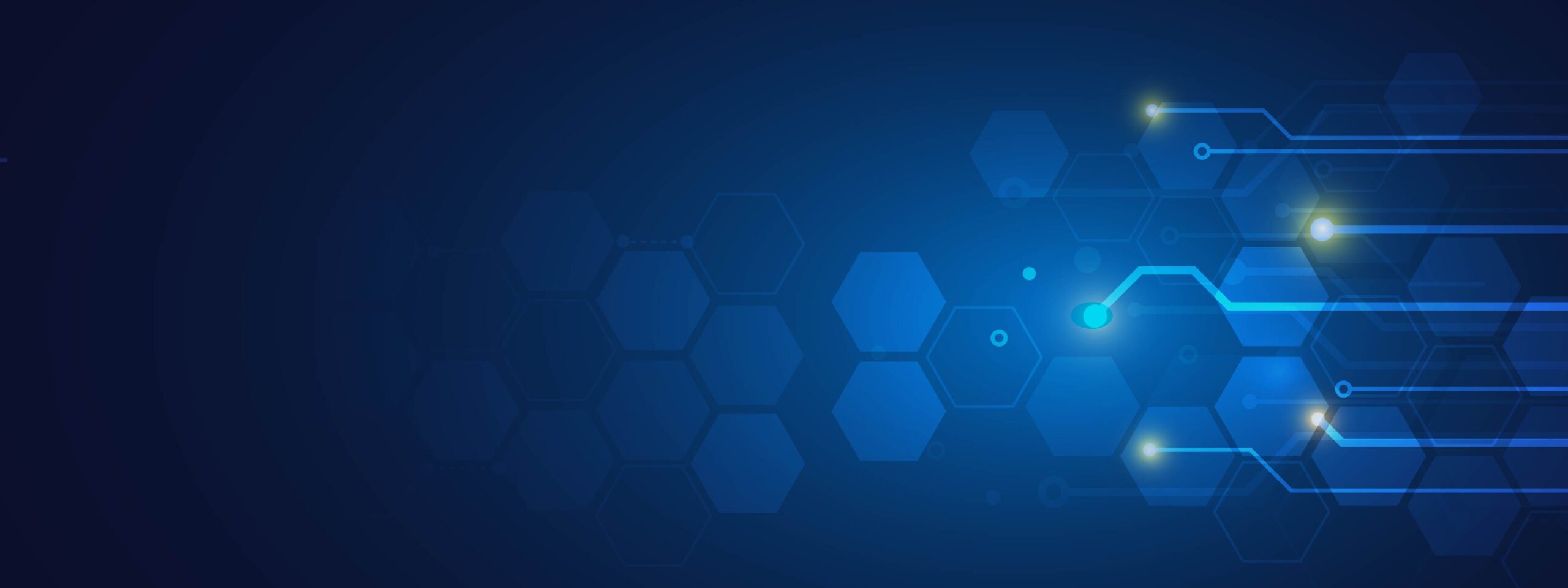 abstract blue hexagon pattern on a dark blue background