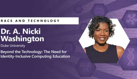 Dr. A. Nicki Washington giving a talk on The Need for Identity-Inclusive Computing Education at Microsoft Research