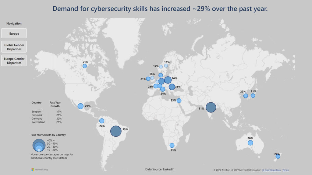 AI for Good - global cybersecurity skills map