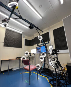 3D telemedicine - patient side rig with multiple ring lights, monitor, and chair