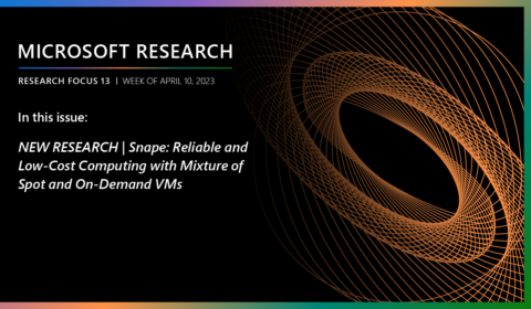 Microsoft Research Focus 13 edition, week of April 10, 2023