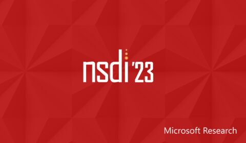 nsdi'23 on a red background with "Microsoft Research" in the lower righthand corner