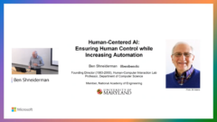 Ben Shneiderman gives talk on Human-Centered AI at Microsoft Research in Redmond, Washington