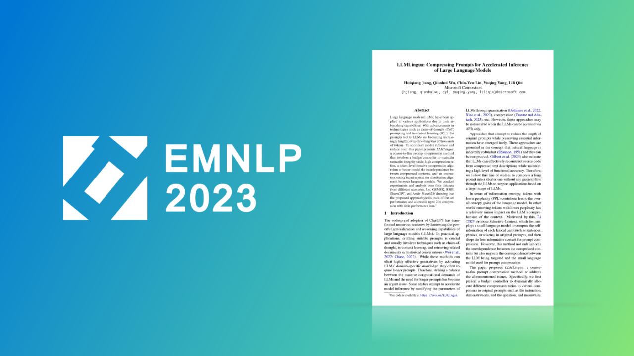 LLMLingua Innovating LLM efficiency with prompt compression