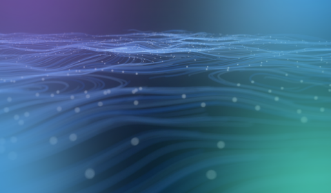 abstract wave lines on a gradient background