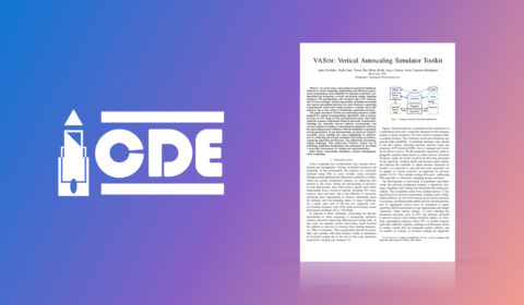 ICDE logo in white to the left of the first page of the 