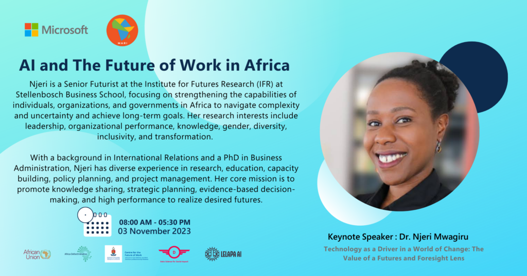 Flyer image advertising Dr Njeri Mwagiru's keynote