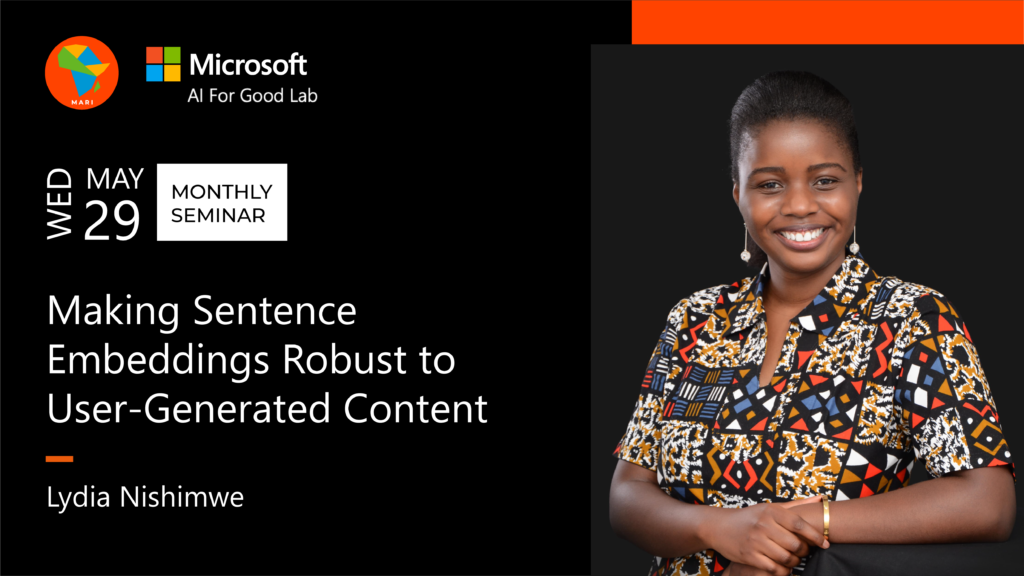 MARI May Seminar | Making Sentence Embeddings Robust to User-generated Content | 29 May 2024