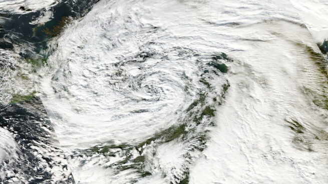 satellite image of Storm Ciarán