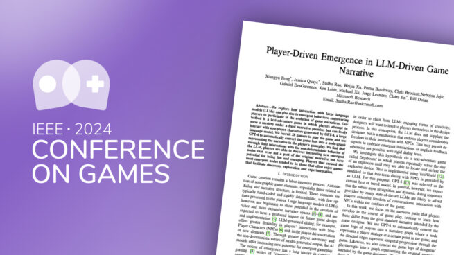 Player-Driven Emergence in LLM-Driven Game Narrative,” presented at IEEE CoG 2024