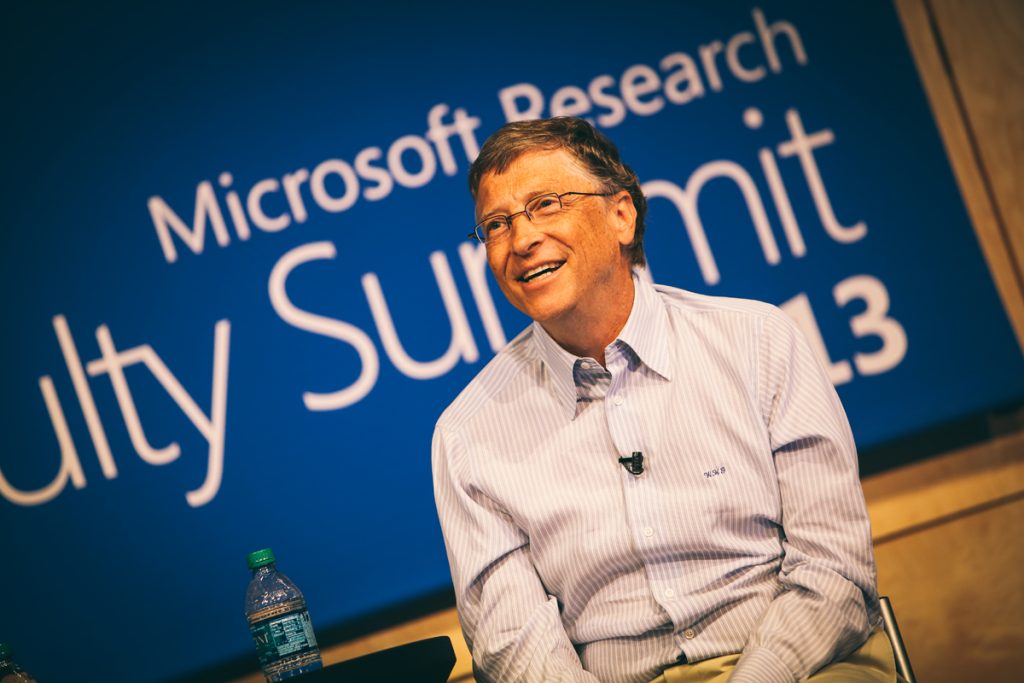 Bill Gates, Microsoft chairman, delivers the opening keynote July 15 during the Microsoft Research Faculty Summit 2013.
