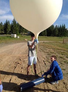 Zachary Horvitz and Spencer Laube preparing to launch
