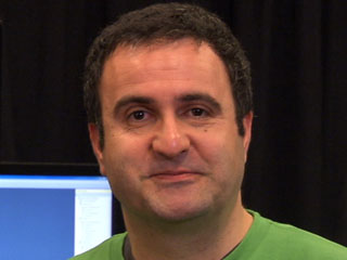 a man wearing a green shirt