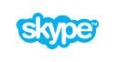 An early blue and white Skype logo