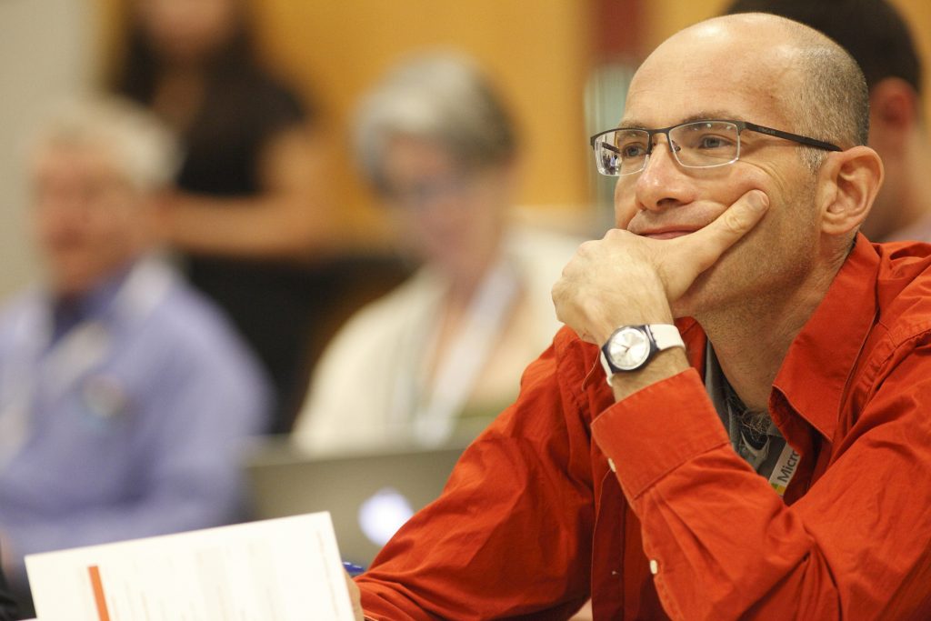 a man wearing glasses