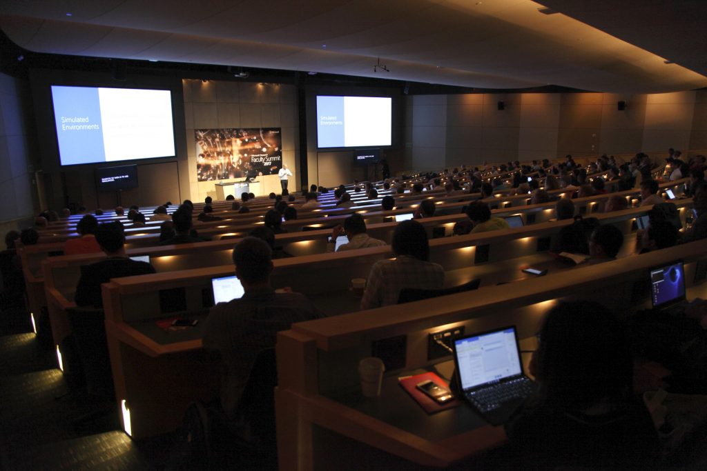 a group of people in a room