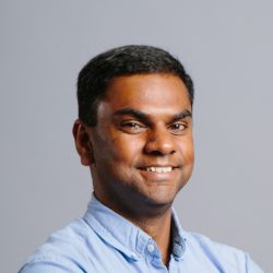 Portrait of Adith Swaminathan from Microsoft and speaker at the Microsoft Research AI and Gaming Research Summit