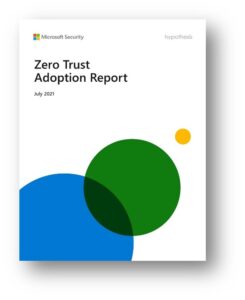 Zero Trust Adoption Report cover image with three overlapping colored circles.