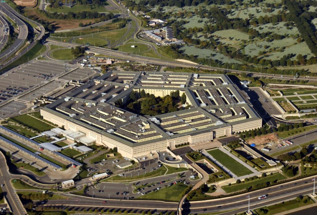 Aerial view of the pentagon.