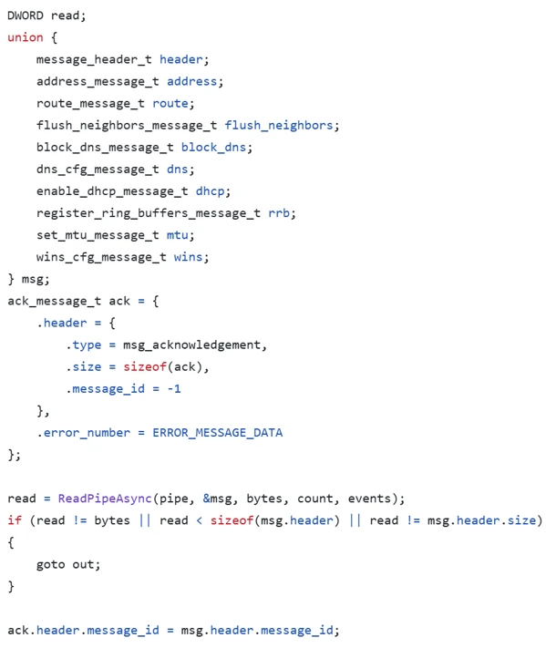 Screenshot of code depicting the stack overflow vulnerability location