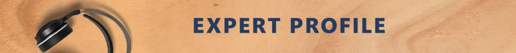 Section header with the text “Expert profile” 