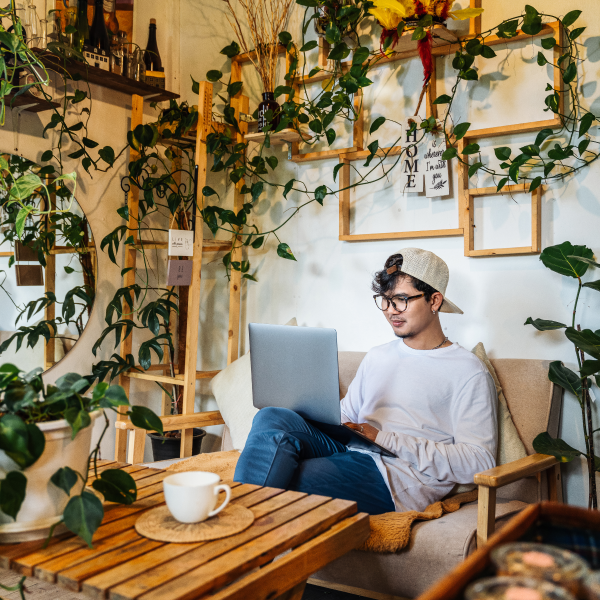 small business owner on computer