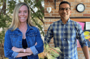 Jolma and Maheshwari smile in side-by-side headshot photos.