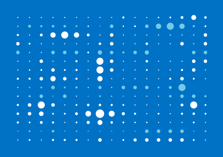 Azure spot illustration with dots that highlight machine learning