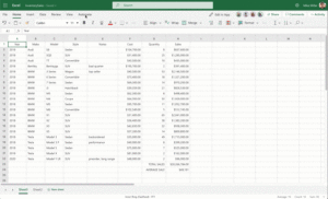 Animated image of Office Scripting being used in Microsoft Excel. In the right pane, the user opens a script recorder.