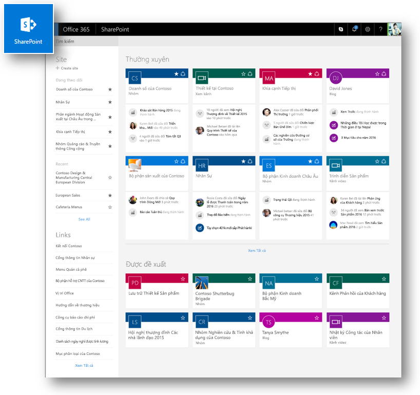 giao diện quản lý tài liệu của Access 365 SharePoint